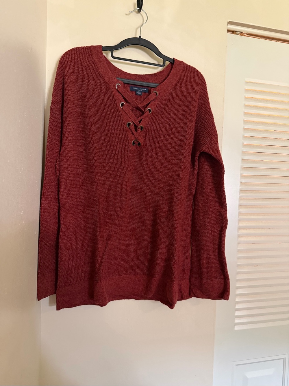 AMERICAN EAGLE Knit Sweater - Burgundy